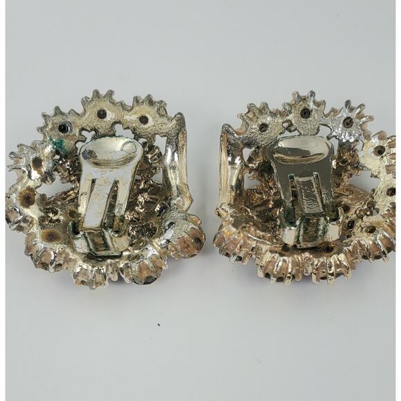 Vintage Art Mode-Art Arthur Pepper Aurora Borealis Brooch & Clip On Earrings Set - Picture 6 of 11